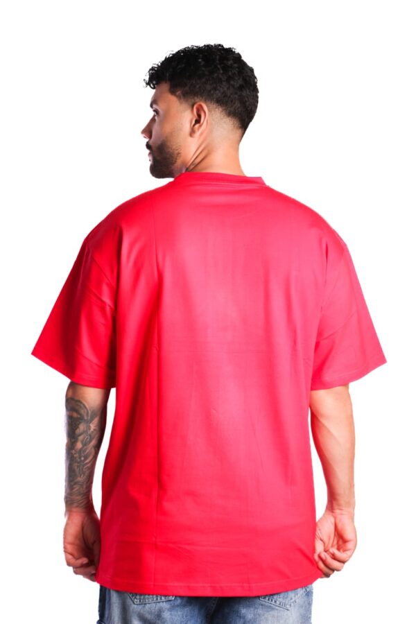 Camiseta Oversize Básica Tela Fría Roja - Imagen 2
