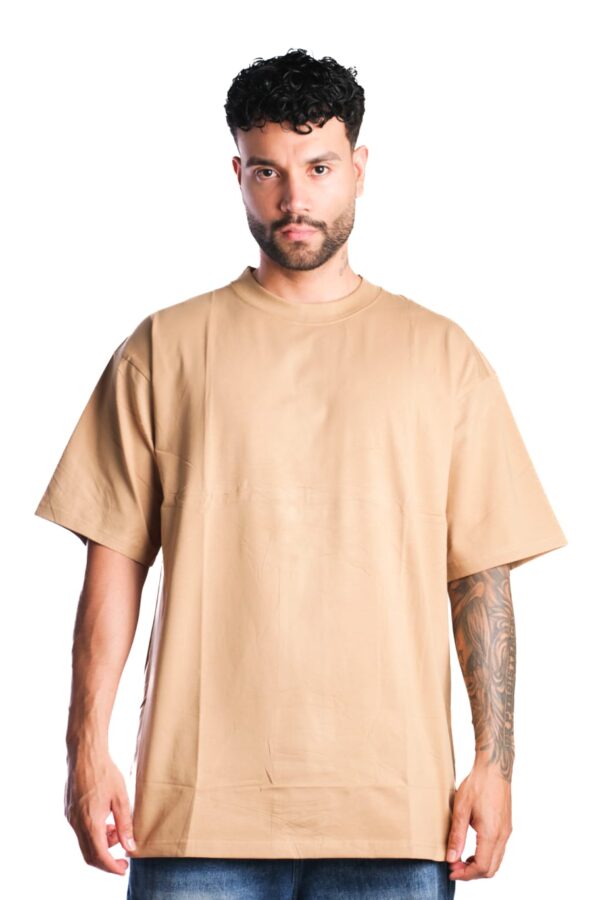 Camiseta Oversize Básica Tela Fría Cafe