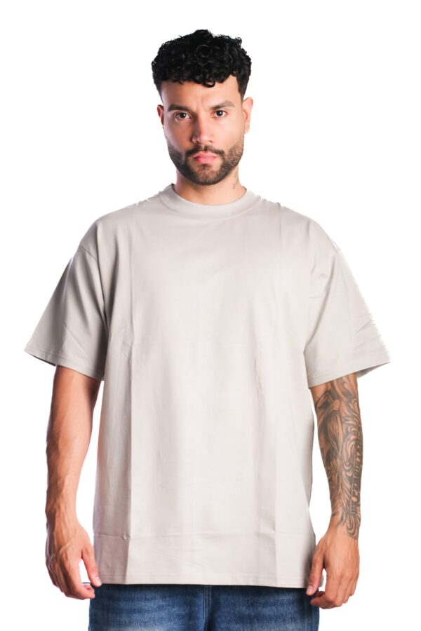 Camiseta Oversize Básica Tela Fría Gris