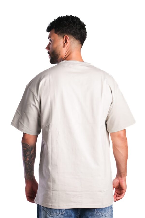 Camiseta Oversize Básica Tela Fría Gris - Imagen 2