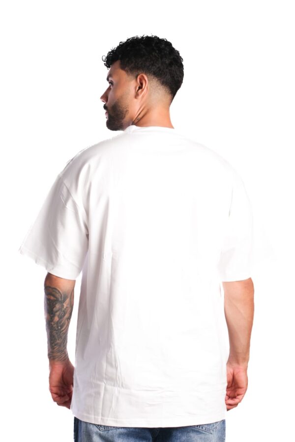 Camiseta Oversize Básica Tela Fría Blanca - Imagen 2