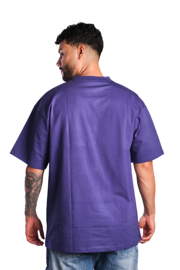 Camiseta Oversize Básica Tela Fría Azul - Imagen 2