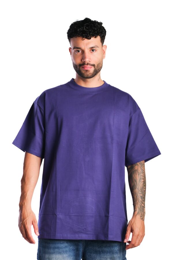 Camiseta Oversize Básica Tela Fría Azul