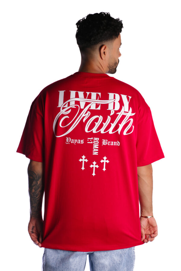 Camiseta Oversize Alto Gramaje 210 Life By Faith - Imagen 2