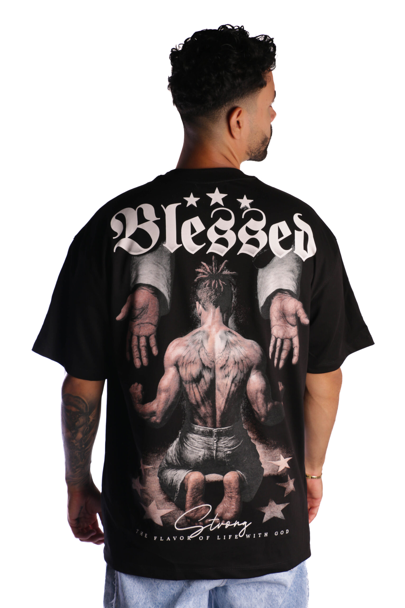 Camiseta Oversize Alto Gramaje 210 Blessed