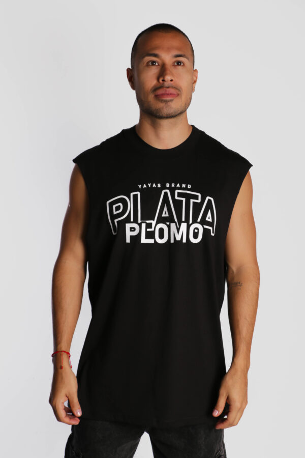Oversize Sin Manga Plata O Plomo - Imagen 2