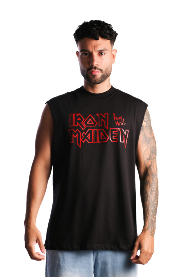Oversize Sin Manga Iron Maden - Imagen 2