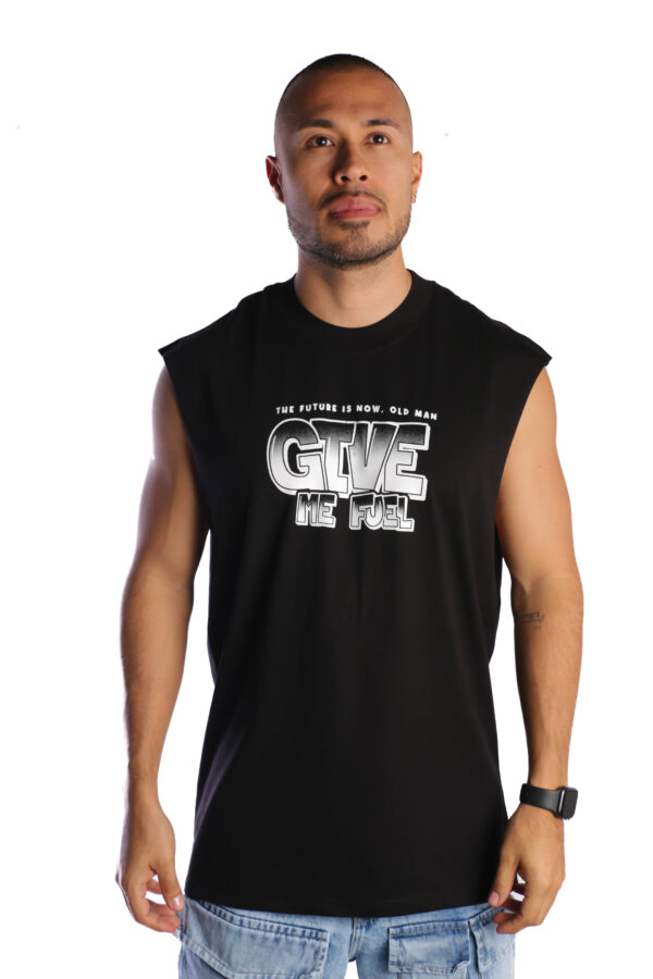 Oversize Sin Manga Give Me Fuel - Imagen 2