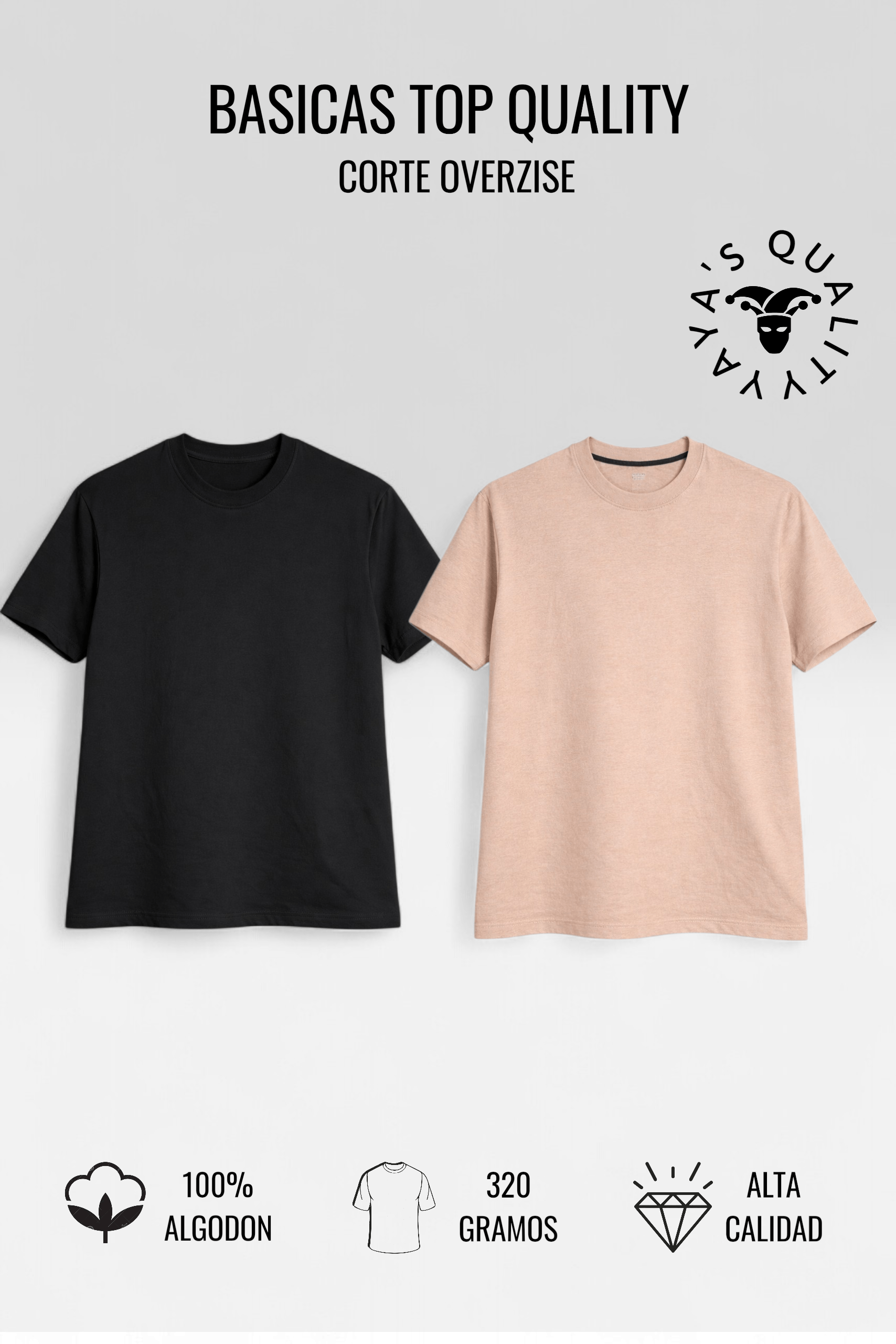 Pack Oversize Básica Premium 320 Gr