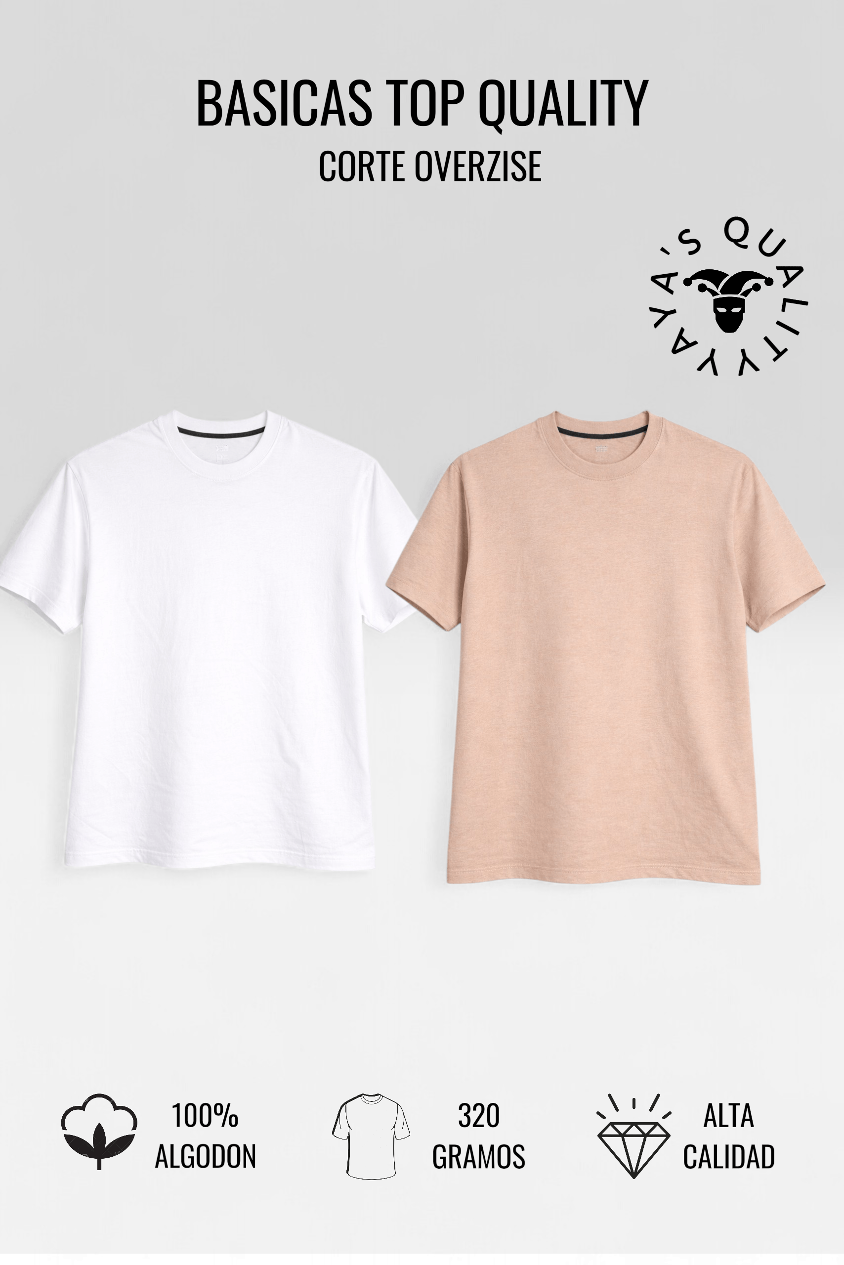 Pack Oversize Básica Premium 320 Gr