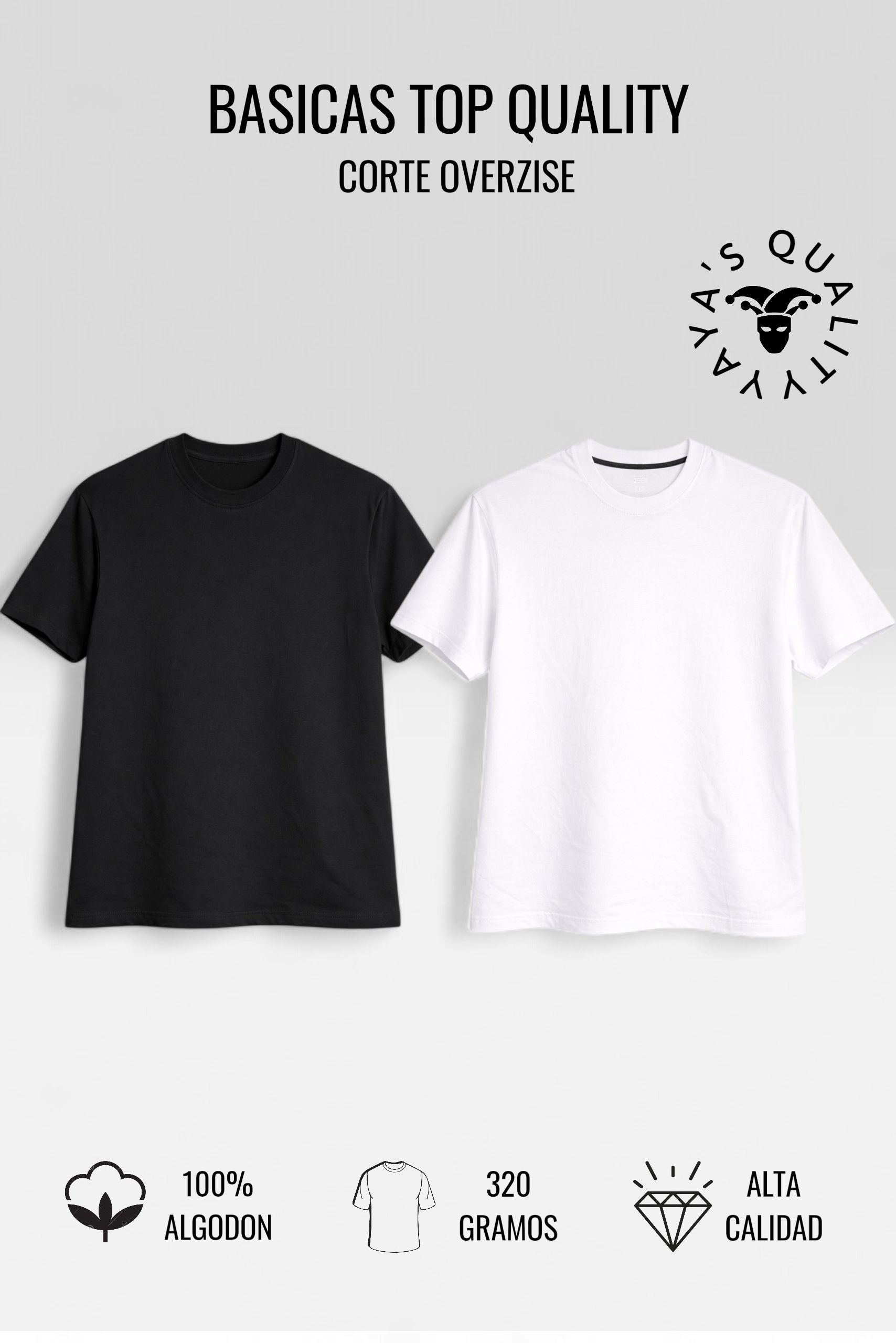 Pack Oversize Básica Premium 320 Gr