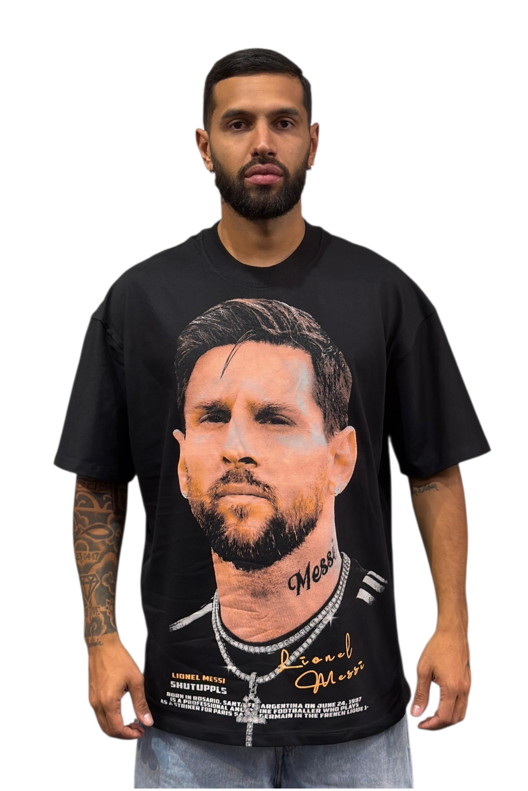 Camiseta Oversize Alto Gramaje 250 Messi 10