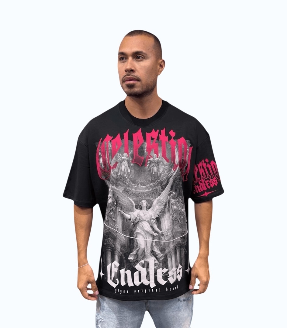 Camiseta Oversize Alto Gramaje 220 Celestial