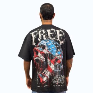 Camiseta Oversize Pedrería Alto Gramaje FREE