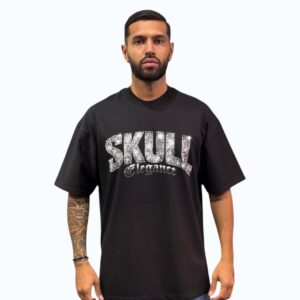 Camiseta Oversize Pedrería Alto Gramaje SKULL