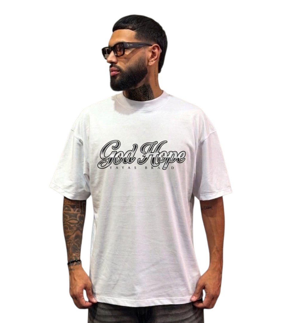 Camiseta Oversize Pedrería Alto Gramaje God Hope - Imagen 3