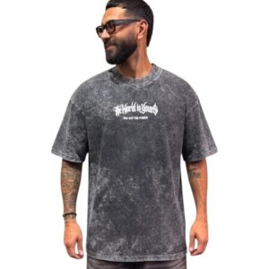 Camiseta Oversize Acidwash The World Is Yours