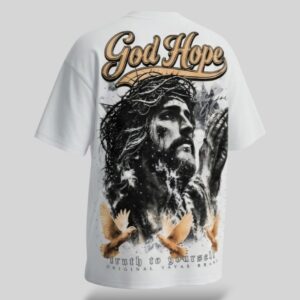 Camiseta Oversize Pedrería Alto Gramaje God Hope