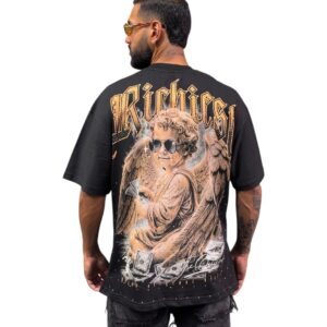 Camiseta Oversize Pedrería Alto Gramaje ANGEL