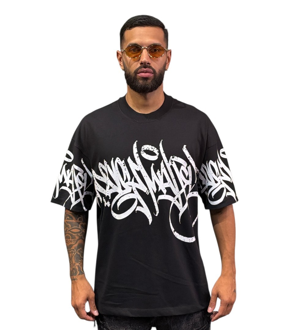 Camiseta Oversize Alto Gramaje Premium Graffiti